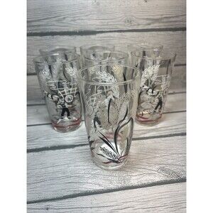 SWANKY SWIGS FARM SCENE WHITE LIGHT RED BLACK TUMBLERS Set of 7